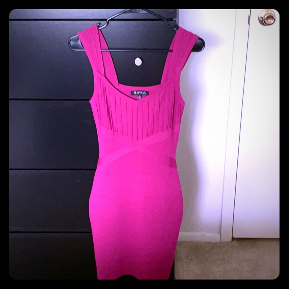 Raspberry bandage dress